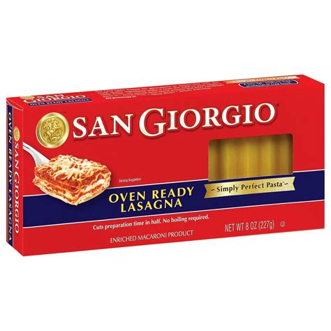 san giorgio oven ready lasagna recipe on box